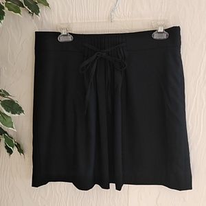 GAP navy blue tie waist lined skirt